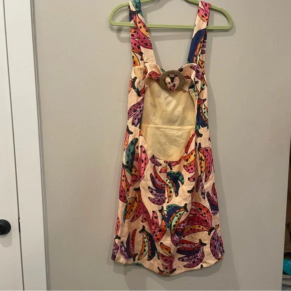 NWT Farm Rio Banana Bunch Back Belt Mini Dress - Picture 3 of 4